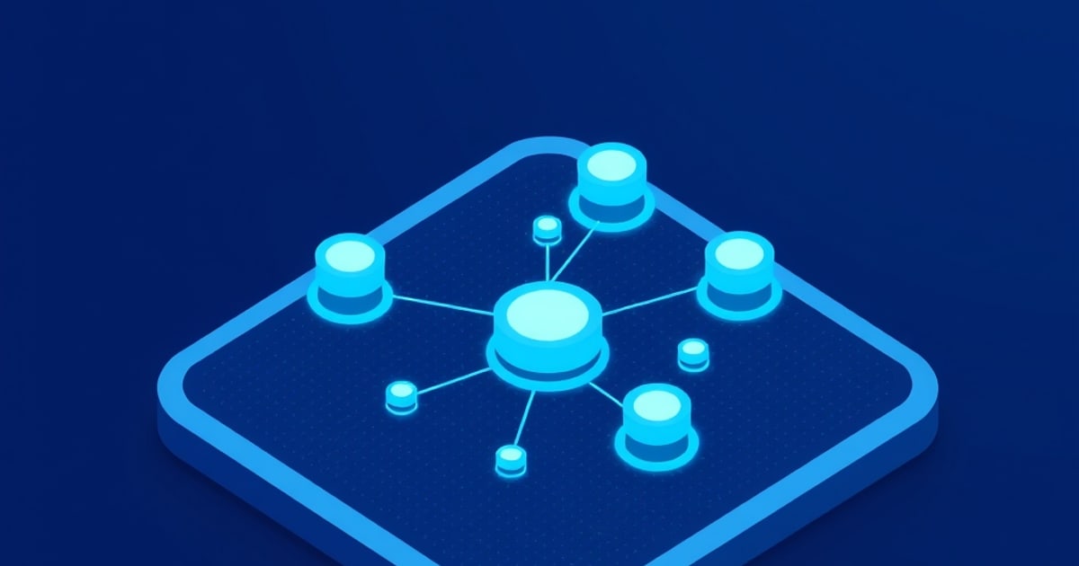 Isometric workspace with data protection impact assessment checklist and LLM system components